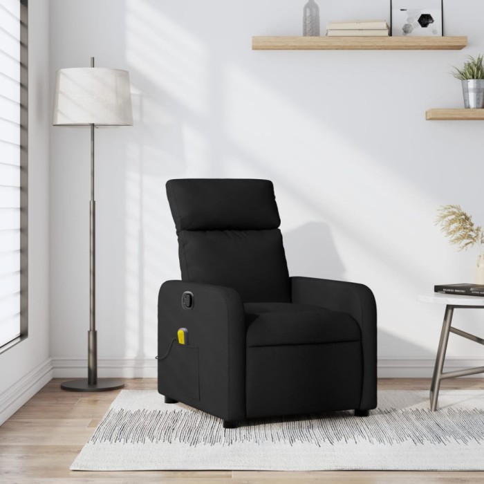 Gossi fotoliu de masaj rabatabil, negru, material textil