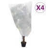 Huse de fleece pentru plante cu șnur 4 buc 70 g/m&sup2; 0,8x1,2 m