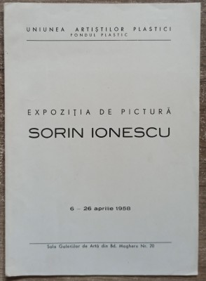 Expozitia de pictura Sorin Ionescu 1958 foto