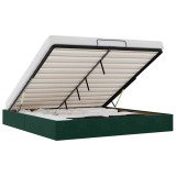 Cumpara ieftin Cadru de pat otoman fara saltea Verde inchis 180x200 cm catifea