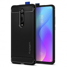 Husa Antisoc Spigen Rugged Armor pentru Xiaomi Mi 9T &amp;amp; Mi 9T Pro, Protectie la Standarde Militare, Negru Mat foto