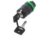 Comutator Rotativ cu Cheie 22mm Negru