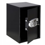 Seif electronic standard cu cifru si cheie, 350x500x360 mm, Otel, Negru Household NewTrend