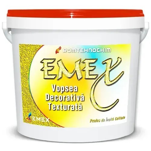 Vopsea Decorativa Texturata &ldquo;Emex&rdquo; - Galben Pastel - Bid. 15 L