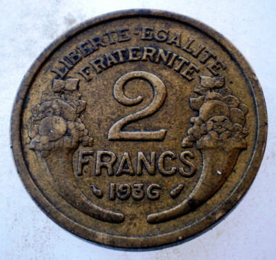7.760 FRANTA 2 FRANCS FRANCI 1936 foto