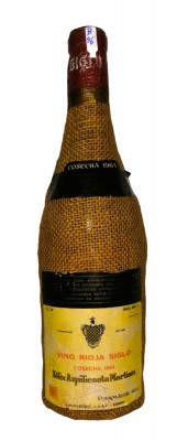 B 97 -vin ROSU RIOJA SIGLO, COSECHA ESPANA, cl 72 gr 12 recoltare 1964 foto