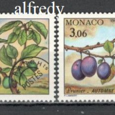 Monaco 1990, Flora, Fructe, serie neuzata, MNH