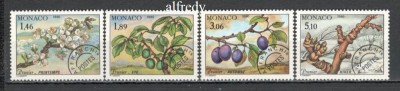 Monaco 1990, Flora, Fructe, serie neuzata, MNH foto