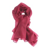 Esarfa din matase rosu burgundy