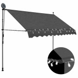 Cumpara ieftin Copertina retractabila manual cu LED, antracit, 300 cm