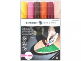 Marker cu vopsea acrilica,culori intense,carf rotund, Paint-It 320 4 mm ,6 bucati set, Schneider