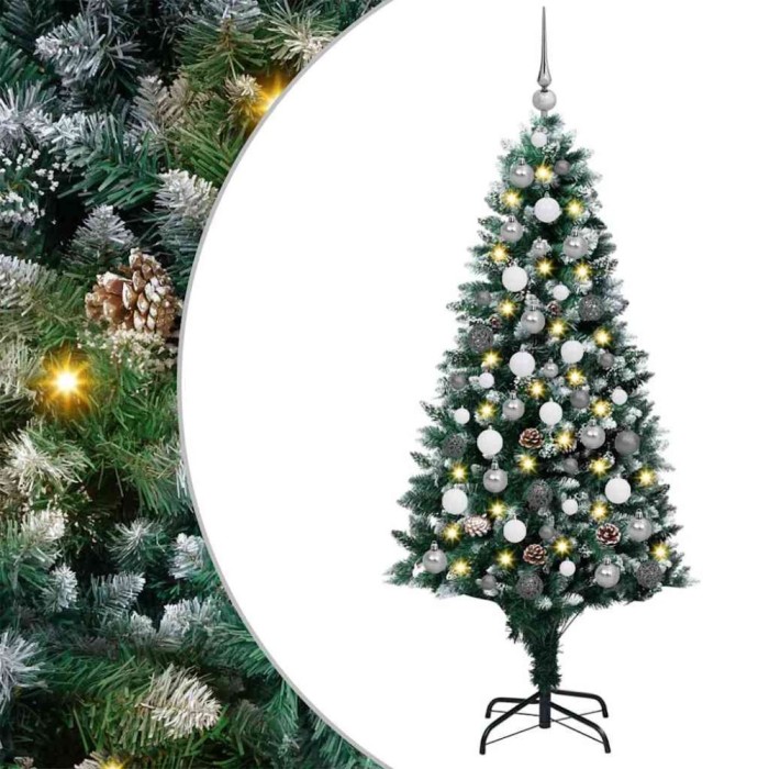 vidaXL Brad de Crăciun artificial Verde 180 cm PVC