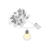 Ghirlanda luminoasa cu 20 de becuri LED, alb cald