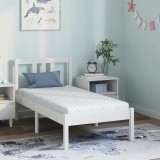 vidaXL Saltea cu Strat de Nucă de Cocos Alb 160 x 80 cm Spumă PU