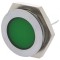 Lampă LED verde 12V 22mm IP67 metal
