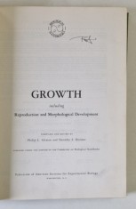 GROWTH ,including REPRODUCTION and MORPHOLOGICAL DEVELOPMENT , compiled by PHILIP L. ALTMAN and DOROTHY S. DITTMER , 1962