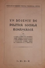 UN DECENIU DE POLITICA SOCIALA foto