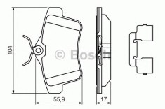 Set placute frana,frana disc PEUGEOT 308 (4A, 4C) (2007 - 2016) BOSCH 0 986 494 640