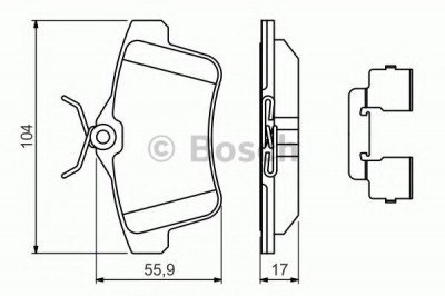 Set placute frana,frana disc PEUGEOT 308 CC (2009 - 2016) BOSCH 0 986 494 640 foto