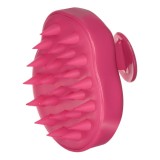 Perie de masaj capilar cu maner, 10 cm, silicon, roz, CMCLASS