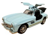 Macheta metal Mercedes clasica bleu 1:43 cu sunete si lumini