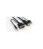 Cablu HDMI cu chip la VGA cu audio si alimentare USB 1.8m WELL