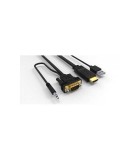 Cablu HDMI cu chip la VGA cu audio si alimentare USB 1.8m WELL
