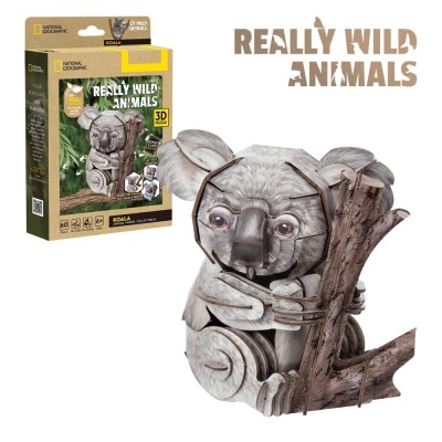 Cubic Fun - National Geographic Animale Salbatice Puzzle 3D Koala 60 piese foto
