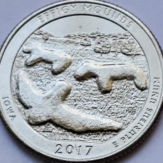 25 cents / quarter 2017 USA, Iowa, Effigy Mounds, unc, litera D