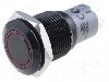 Intrerupator anti-vandalism, ON-(ON), &Oslash;16mm, ONPOW - LAS2-GQF-11E/R/24V/A/FP