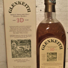 whisky GLENKEITH, 10yo, SINGLE HIGHLAND malt, CL. 70 gr 43 ANII 1990