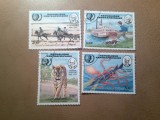 Serie Republica Centrafricana 1985 - Anul International al Tineretului , 4 valori stampilate