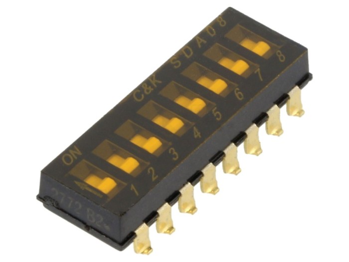 Rezistor? Comutator DIP-SWITCH 8 secțiuni ON-OFF