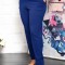 Pantalon Elegant Cu Talie Inalta bleumarin - 56Marimea
