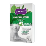 Cumpara ieftin Benzi depilatoare pentru fata cu ceara-gel, 10 x 2 bucati, Farmec