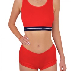 Chilot brazilian boxer bumbac elastic C1214 - S - Rosu