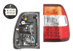 Stop spate lampa Toyota Land Cruiser (Fj100), 05.2005-11.2007, spate, Dreapta, partea exterioara; LED; semnalizare portocalie; cu suport becuri; fara foto