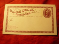 Carte Postala Aniversara - 100 Ani Prima Carte Postala SUA 1973