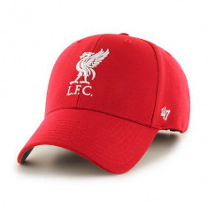 47brand șapcă Liverpool FC culoarea roșu, cu imprimeu EPL-MVP04WBV-RDB