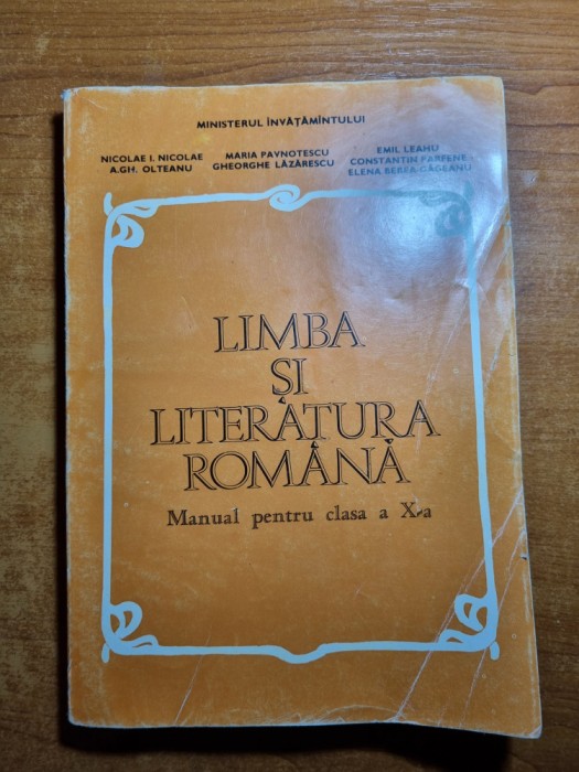 manual limba romana - pentru clasa a 10-a - din anul 1994