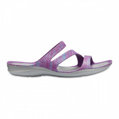 Papuci Femei casual Crocs Swiftwater Graphic Sandal foto