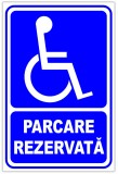 indicator pentru parcare rezervata persoanelor cu nevoi
