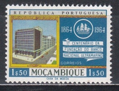Mozambic 1964 - Centenarul Băncii Naționale de Străinătate, MNH foto