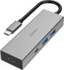 Hub, Hama, USB-C, Argintiu, 4 porturi, 5 Gbit/s