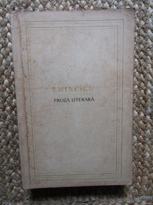 Eminescu - Proza literara (1964)