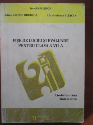 Fise de lucru si evaluare pentru clasa a VII-a foto