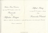 A3671N Invitație la nunta cofetarului Alfred K&ouml;nig din Cernăuți, 1921, Cernăuți, limba poloneză