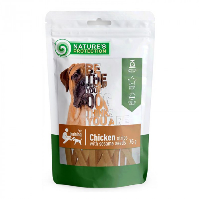 Natures Protection Snack Dog chicken strips with sesame 75 g