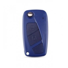Carcasa cheie Topautochei&reg; pentru Fiat Punto Ducato Stilo Panda Idea Doblo Bravo 2 butoane cu (bateria in spatele lamelei, albastra)
