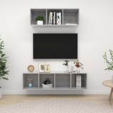 vidaXL Set dulap TV, 2 piese, gri beton, PAL